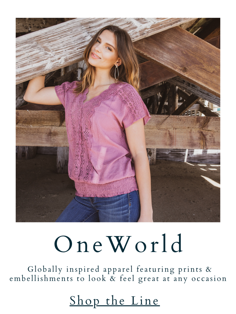 One world plus size sales tops